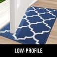 thumbnail image 5 of Buganda Indoor Door Mat, 24"x 36", Non Slip Low-Profile Entrance Rug Front Inside Doormats Dirt Trapper Entry Door Rugs for Entryway, Navy Trellis, 5 of 9