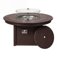 thumbnail image 2 of WestinTrends Helios 47" Modern Outdoor 55,000 BTU Patio Propane Round Fire Pit Table (Rocks Not Included), Dark Brown, 2 of 14