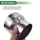 thumbnail image 5 of Rebajadora de codo concéntrico de escape Mandrel de 3.5" OD a 4.5" OD Adaptador de tubo de acero inoxidable 201 Longitud de 4 pulgadas Tono plateado, 5 of 7