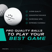 PRO-SPIN Ping Pong Balls, 3-Star White Table Tennis Balls, 12 Count
