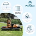 thumbnail image 3 of Elevated Pet Bed-Portable Raised Cot-Style Bed with Non-Slip Feet, Blue, 36"X 29.75"X 7", 3 of 6