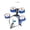Blue, variant on Mini 5-Piece Drum Set with Cymbal, Complete Percussion Kit with Stand and Sticks for 3+ Years