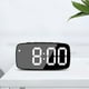 thumbnail image 1 of Reloj despertador LED digital Batería de espejo / Escritorio moderno enchufable Brillo de 2 niveles Snooze Reloj de para dormitorio Hogar Luz bnca perfecl Reloj digital, 1 of 8