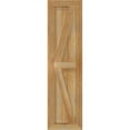 thumbnail image 6 of 10 3/4"W X 40"H Timbercraft Two 5 3/8" Boards Framed Board-N-Batten Shutters W/Z-Bar, Rough Sawn Western Red Cedar (Per Pair), 6 of 13