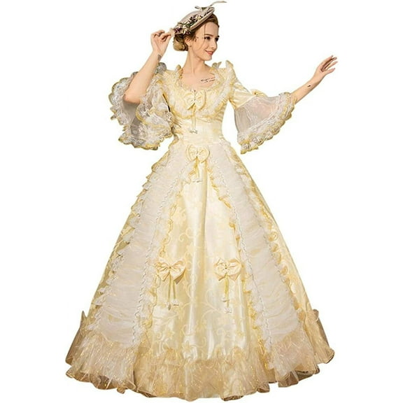 KEMAO Rococo Baroque Marie Antoinette Dresses 18th Century Renaissance Costumes Historical Period Dress Ball Gown