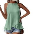 thumbnail image 2 of Vest Tops Women Womens Summer Tank Tops Round Neck Casual Sleeveless Shirts Y2k Tank Tops Tunic Shirt Tees Camisole Tops Loose Fit Basic Tops Blouse Going Out Tops, 2 of 7