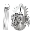 thumbnail image 4 of Boquilla giratoria para chorro de alcantarillado, limpieza de raíces, grasa y lodo, acero con cadenas de eslabones 0375 40L por minuto, 4 of 9