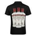 thumbnail image 5 of Smirnoff Vodka Alcohol Glass Bottle Men Zipper T-shirt Summer Casual Short Sleeve T-shirt Top, 5 of 7