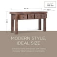 thumbnail image 2 of Maven Lane Veena Handmade Heritage Wooden Console Table, Brown Distressed Finish, 2 of 6