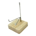 thumbnail image 4 of TISHITA Sphere Globe Stand Rocks Display Easel Metal Arm Collectibles Wood Display Stand Medium, 4 of 8