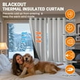 thumbnail image 2 of Lapalife Thermal Insulated 100% Blackout Curtains for Bedroom, 63 Inch Double Layer Thick Quilted Lining Grommet Curtain Noise Reducing for Living room, Bedroom, White, 1 Panel, 2 of 9
