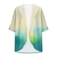 thumbnail image 6 of UVEASISHA Women Tie Dye Kimono Cardigan Half Sleeve Lightweight Summer Outerwear Thin Soft Open Front Shrugs Multicolor XXL, 6 of 6