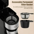 thumbnail image 3 of Single Serve Coffee Maker, Programable Single-Serve Brewers, Timer Auto Start/Off, 14 Oz Single Cup Coffee Machine For Ground Coffee, 700W Quick Brewing, Perfect Gifts for Coffee Lovers, 3 of 8