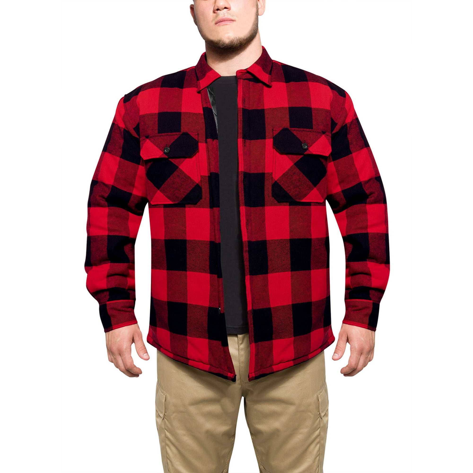 Rothco Buffalo Plaid Quilted Lined Jacket - Red - Walmart.ca