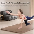 thumbnail image 6 of Yoga Mat Non-Slip Extra Thick 72"x32/24" Extra Wide Fitness Exercise Mat TPE Material High Elastic Hot Yoga Mat for Women Yoga Pilates Home Floor Workout (Cow Coffee), 6 of 6
