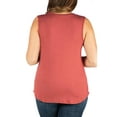 thumbnail image 2 of 24seven Comfort Apparel Plus Size V Neck Sleeveless Rounded Hemline Top, 2 of 4