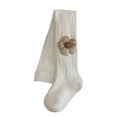 thumbnail image 7 of Posijego Little Girl Tights Floral Knit Warm Stockings Winter Warm Toddler Tights for Cold Weather 2-12 Years, 7 of 7
