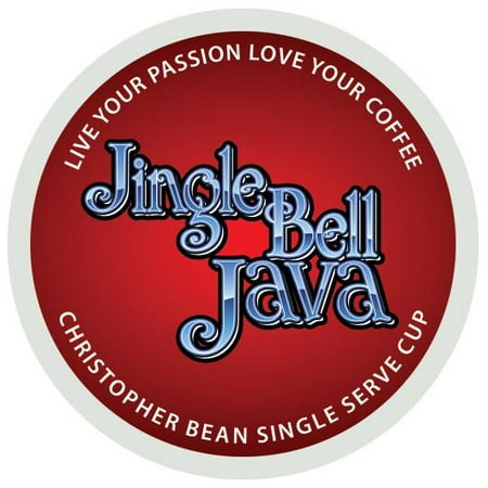 Jingle Bell Java Single Cup, Christopher Bean Coffee, (18 Count Box) Compatible With K Cup