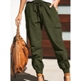 thumbnail image 2 of Pantalones con cordón para mujer, pantalones cargo para mujer, pantalones de senderismo para mujer, pantalones deportivos para mujer, diseño aerodinámico, 2 of 6