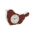 thumbnail image 3 of DecMode 7 In. Red Farmhouse Analog Clock, 3 of 10