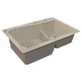thumbnail image 7 of Transolid Aversa SilQ Granite 33-in. Drop-in Kitchen Sink with 3 BAD Faucet Holes in Cafe Latte, 7 of 7