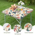 thumbnail image 4 of Pioneer Flower Floral Print Pattern Square Fitted Tablecloth with Elastic Edge,Square Table Cover,Washable Elastic Table Cover for Home Kitchen Party Decor 36"x36", 4 of 6