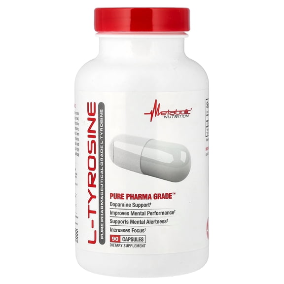 Metabolic Nutrition L-Tyrosine, 90 Capsules (500 mg per Capsule)