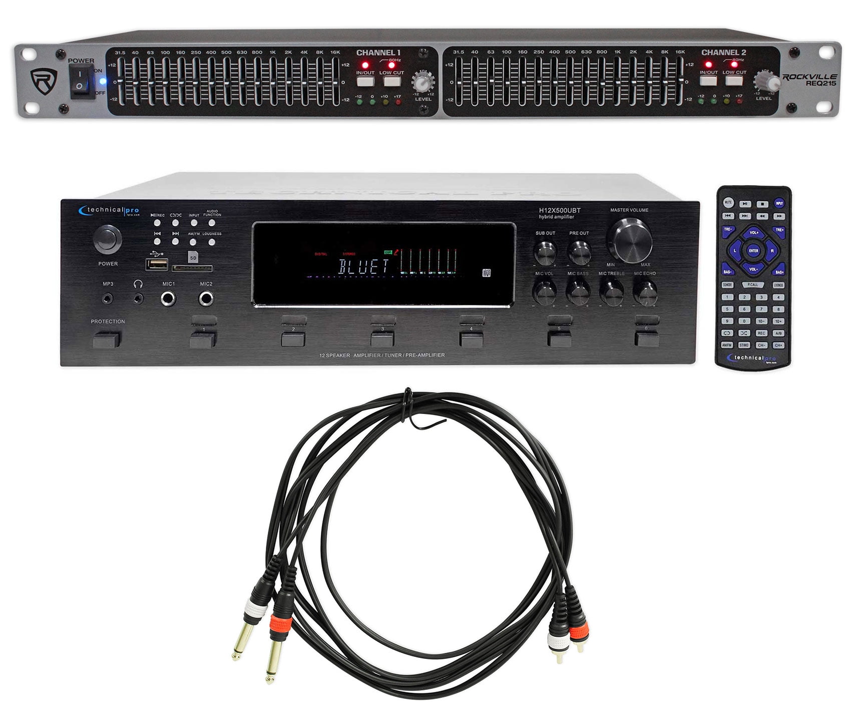 Equalizers Home Theater Electronics Dj DEQ500 Dual Band Stereo Graphic