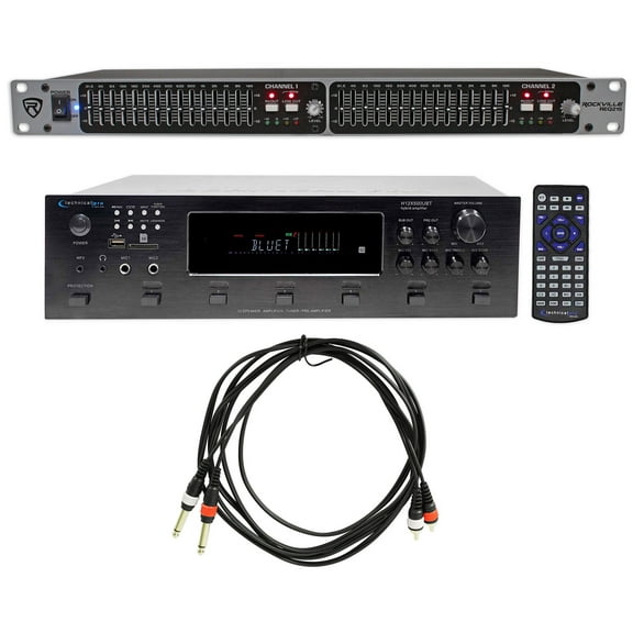 Technical Pro 6-Zone 12-Speaker Home Theater Bluetooth Receiver Dual 15 Band Eq