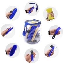 9 Pieces Horse Grooming Kit Tack Room Supplies Set with Organizer Tote Bag Oval Massage Curry Hard and Soft Brush Hoof Pick Sweat Scraper Bathing Sponge Combs for Horse Riders Beginners