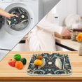 thumbnail image 3 of Yayeee Dish Drying Mat for Kitchen Counter 16" x 18" Microfiber Super Absorbent Coffee Decorative Pad, Mystical Owls Pattern, 3 of 9