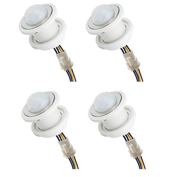 4X Mini Motion Sensor Light Switch 110-220V PIR Sensor Smart Detection Time Delay Adjustable Induction Detector