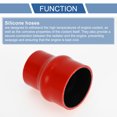 thumbnail image 4 of Unique Bargains 1 Set 60mm/2.36"-76mm/2.99" 102mm/4.02" Length Red Car Silicone Hose with Clamps Hump Hose Coolant Hose Universal, 4 of 7