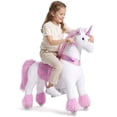 thumbnail image 1 of PonyCycle Ride-On Unicorn Toy for Kids, Plush Riding Toy with Sound & Hand Brake, Kid-Powered, Ages 7+, Pink, Ux502, 1 of 10