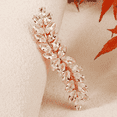 thumbnail image 3 of MIALLO Rose Gold Cubic Zirconia Leaf Hair Barrette for Women, Sparkling Crystal Bridal Hair Clip, Hypoallergenic Spring Hair Accessories for Wedding Party, 3 of 8