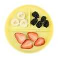 thumbnail image 2 of Olababy 100% Silicone Divided Suction Plate for Independent Feeding Baby and Toddler (Lemon), 2 of 6