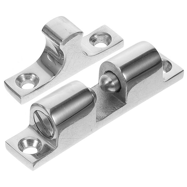 MIANGASTORE Attrape-Rouleau en Laiton pour Porte d'Armoire, Attrape-Plateau Solide pour Portes de Bateau Marin, Usage Intensif pour Yacht, Rvs et Armoires Argent 50 mm