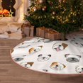 thumbnail image 5 of Rateoe Bulldog Face Pattern Christmas Tree Skirt with Ties , Christmas Tree Decorations, Farmhouse Christmas Decor Xmas Holiday Decorations-48", 5 of 6
