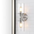 thumbnail image 4 of JONATHAN Y Jules Edison 16.5" Cylinder 2-Light Iron/Seeded Glass Farmhouse Contemporary LED Wall Sconce, Nickel, 4 of 8