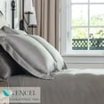 thumbnail image 4 of Delara Eucalyptus Tencel Lyocell Euro Pillow Shams 26"x26", Set of 2, Cooling, Silky Soft, Moisture-Wicking, Breathable, Dove, 4 of 7