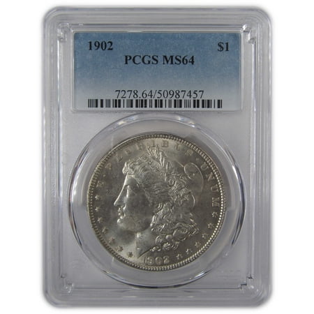 1902 Morgan Dollar MS 64 PCGS Silver Uncirculated $1 Coin SKU:I23167