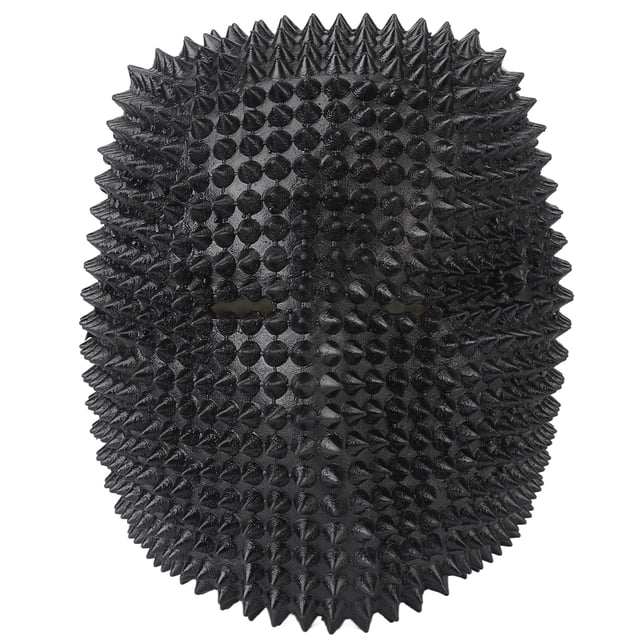 Cubierta para la cara con picos de Halloween, disfraz portátil seguro, fiesta de Cosplay, divertidos picos con tachuelas, accesorios para la cara, color negro