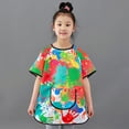 thumbnail image 4 of Artist 𝐂ostume for Kids Children's Art Overalls Apron Painting Supplies Toddler Short Sleeves 𝗪aterproof Smocks, 4 of 4