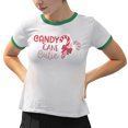 thumbnail image 2 of Candy Cane Cutie Ringer Tee Shirt Unisex Small White/Kelly Green, 2 of 5