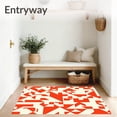 thumbnail image 3 of ODIKA 6'x9' Machine Washable Non-Slip Area Rug, Avant garde Kaleidoscope Prism Spectacular Mosaic Wonderland High Traffic Rug, Red, 664564, 3 of 5