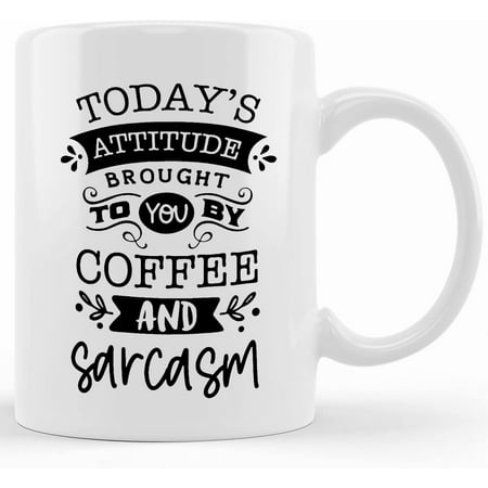 

Sarcasm And Coffee Oversized Coffee Mug Ceramic Novelty Coffee Mugs 11oz 15oz Mug Tea Cup Gift Present Mug For Birthday Christmas Thanksgiving Festival