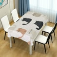 thumbnail image 4 of Yayeee Tablecloths 54" x 54" Rectangle Wrinkle Resistant Party Table Cover, Cute Cartoon Cats, 4 of 8