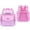 Pink, variant on Lightweight Backpack Front Flap Pocket Multi Compartment Adjustable Straps Back To School Casual Bookbag
