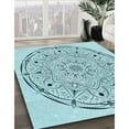 thumbnail image 2 of Ahgly Company Indoor Rectangle Patterned Electric Blue Area Rugs, 7' x 10', 2 of 6