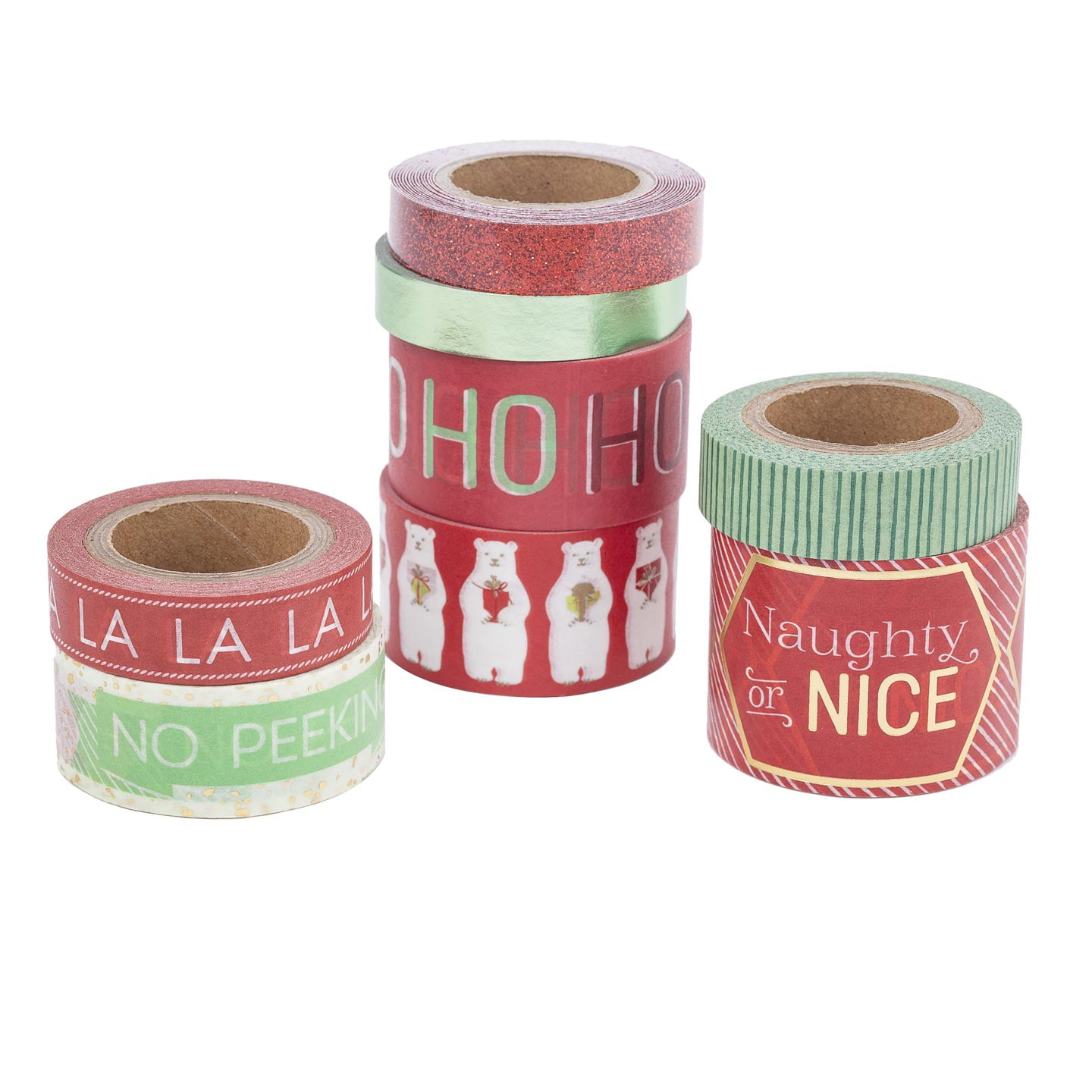 STOBOK Christmas tape washi masking tape set decorative holiday tape for xmas wall tree